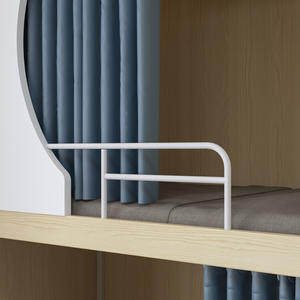 Giường tầng đôi hiện đại có rèm dành cho căn hộ và trường học, giường tầng gỗ cho trẻ em và người lớn - Product Image 6