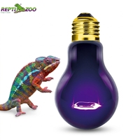 Ampoule chauffante pour reptiles REPTIZOO avec logo personnalisé, 100W, lumière de lune sans UVA, douille E26 E27, lumière de nuit violette pour dragon barbu, tortue, lézard