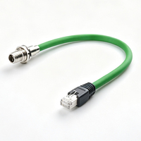 Connecteur de câble RJ45 étanche M12, panneau avant/arrière solide, mâle/femelle, Ethernet industriel, PVC, IP67, 24V, type A/D/X, électrique
