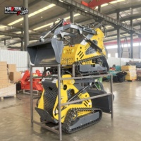 Mini-chargeuse compacte sur pneus avec moteur Euro V EPA CE, rétrocaveuse, chargeuse frontale compacte, petite chargeuse compacte pour usage agricole avec godet