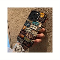 Coque de téléphone élégante anti-choc IMD pour iPhone 13 Pro Max et 14 Pro Max coque de protection pour carte d'itinéraire d'avion