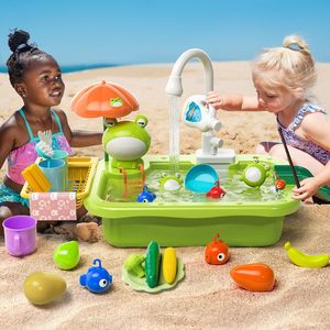 Ensemble de <span class=keywords><strong>jeu</strong></span> de <span class=keywords><strong>cuisine</strong></span> en plastique éducatif avec robinet électrique et évier à eau courante pour enfants de 3 ans et plus - Product Image 6
