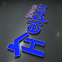 Enseigne lumineuse LED personnalisée, lettres de logo, enseignes 3D LED pour extérieur, enseignes de bureau, enseignes publicitaires, enseignes métalliques illuminées