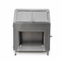 Armoire chauffante électrique commerciale pour frites et pop-corn, vitrine chauffante en acier inoxydable à air chaud 90L pour snacks et restaurants