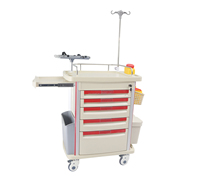 Chariot d'urgence multifonctionnel pour hôpital, chariot d'ambulance, 750*480*920mm, capacité de charge de 200 kg, garantie d'un an