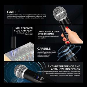 Professional 2.4g Handheld <b>Wireless</b> Dynamic <b>Mic</b> Stage Performance Vlogging <b>Wireless</b> Karaoke Microphone for Church - Product Image 5