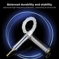 4.4mm femelle à 2.5mm mâle équilibré Hi-Fi convertisseur Audio câble adaptateur 8 cœurs OFC pour téléphone Pad lecteur de musique AMP