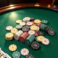 Jetons de poker en plastique de haute qualité, spécifiques aux casinos, adaptés aux jeux de divertissement
