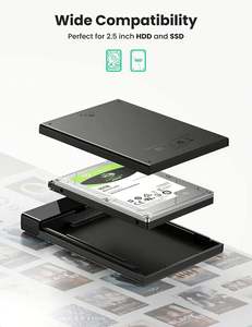 Carcasa para Disco Duro UGREEN de <span class=keywords><strong>2</strong></span>.5 Pulgadas, USB C 3.1 Gen <span class=keywords><strong>2</strong></span> a SATA III 6Gbps para SSD HDD de 9.5 y 7mm, Carcasa Externa para Disco Duro con UASP - Product Image 2