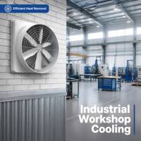 Ventilateur d'extraction pour serre à haut débit d'air, ventilateur de ventilation pour serre avec 6 pales en alliage et moteur BLDC pour le refroidissement des plantes