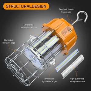 ไฟ LED สำหรับงานก่อสร้างแบบพกพา125วัตต์18,750LM 500W MH/HPS equiv) 5000K ไฟ LED แขวนชั่วคราวสำหรับบริเวณไซต์งาน - Product Image 3