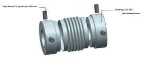 Accouplement à soufflet pour vis mère en acier, accouplement à couple élevé, accouplement pour vis mère de moteur, personnalisable OEM, diamètre de trou de 100 mm, 2000 N-m - Product Image 2