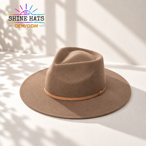 Chapeaux en feutre de laine pour femmes 2027, logo personnalisé, style vintage, vente en gros, <span class=keywords><strong>chapeau</strong></span> à large bord, <span class=keywords><strong>chapeau</strong></span> Panama, <span class=keywords><strong>chapeau</strong></span> jazz, <span class=keywords><strong>chapeau</strong></span> Fedora classique pour femmes - Product Image 1