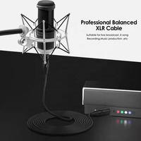Câble audio micro XLR mâle-femelle Xput 3 broches AWG24 noir, équilibré, plusieurs longueurs : 1M, 2M, 3M, 5M, 10M jusqu'à 100M