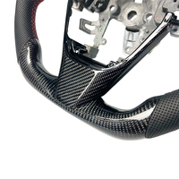 Setir Mobil Sport Serat Karbon Hitam Kustom dan Kulit Berlubang Hitam untuk Mazda Speed 3 2010-2014 Mazda 6 CX-3 CX-5