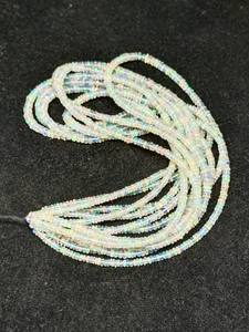 Cuentas de Ópalo Welo Etíope Blanco Natural de 4-6mm, Cuentas Redondas Lisas con Múltiples Destellos de Fuego, Piedras Preciosas Sueltas de Ópalo, Cuentas Redondas de Ópalo - Product Image 6