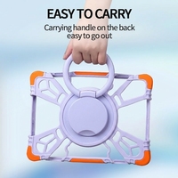 360 °   Étui de tablette PC universel flexible et résistant aux chutes avec poignée rotative portable et support antidérapant pour iPad 7-11 pouces