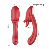 Nuevo Vibrador USB Recargable, Estimulador de Clítoris Femenino, Vibrador con Lengua, Succionador de Pezones Oral, 10 Frecuencias