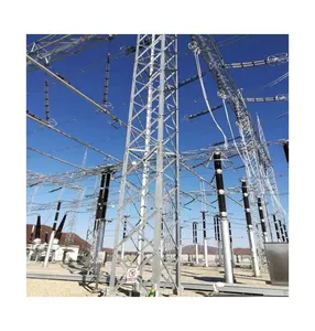 500kv Linha De Transmissão De Energia Elétrica Subestação Estrutura De Aço Ângulo De Transmissão Torre De Aço