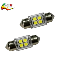 Nouvelles ampoules LED dôme pour voiture DC12V/24V 5050SMD 31/36/39/41mm 0.8W 4W, éclairage intérieur et plaque d'immatriculation