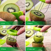 3 In 1 Functies Kiwi Fruit Snijmachine Dunschiller Plastic Peeling Snijsnijgereedschap