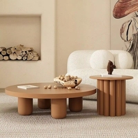 Tables basses rondes modernes de couleur blanche pour le salon, décoration nordique, luxe léger