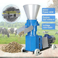 Machine à fabriquer des granulés d'aliments pour animaux (poulets, bovins, chevaux) de 50 à 100 kg/h, pelletiseuse électrique ou diesel