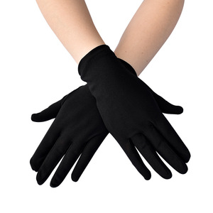 Nouveaux <span class=keywords><strong>Gants</strong></span> Courts et Fins en <span class=keywords><strong>Soie</strong></span> <span class=keywords><strong>de</strong></span> Lait Satinée Élastique pour <span class=keywords><strong>Femme</strong></span>, Respirants, pour la Danse et les Performances - Product Image 3