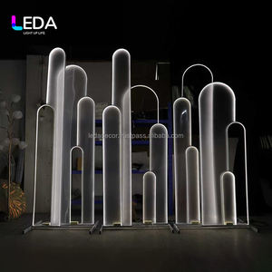 LEDA Arche de lumière de mariage en métal personnalisée, support de fleurs de scène avec fils de route pour les décorations de fête - Product Image 4