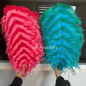Plumes d'autruche blanches de grande taille (50-55 cm, 60-65 cm) en vrac pour décorations de mariage, ornements de bureau blanchis pour la pêche à la mouche - Product Image 1
