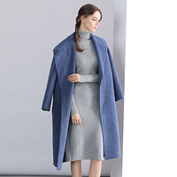 Nouvelles vestes longues de style de rue pour les femmes à la mode manteau d'alpaga tempérament femmes pardessus