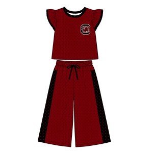 Pre-ordenar Conjuntos de Ropa <span class=keywords><strong>para</strong></span> Bebés <span class=keywords><strong>Niñas</strong></span>: Camisetas de Manga con Volantes de Estrellas de Fútbol de Otoño y Pantalones Acampanados Deportivos - Product Image 6