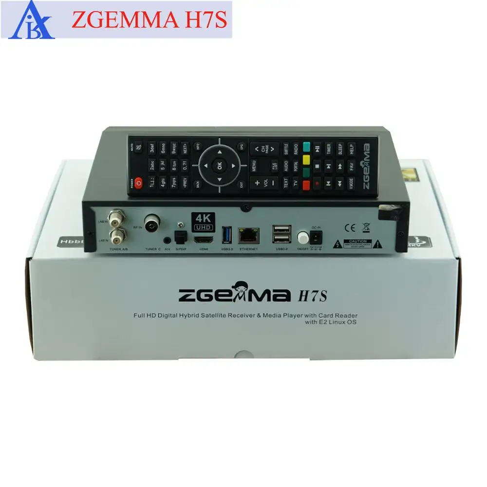 4K UHD H7S mit High Definition - Enigma2 Linux Betriebs system, 2 * DVB-S2/S2X + DVB-T2/C und Cl +