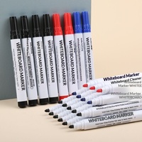 Marqueur effaçable pour tableau blanc, encre effaçable pour une écriture facile, utilisation au bureau et en enseignement, couleurs noir/rouge/bleu, taille 13,7 cm, lot en vrac