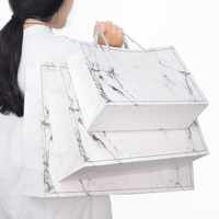Sac cadeau en papier imprimé personnalisé de haute qualité, sacoche pour shopping design marbre, nouveau,