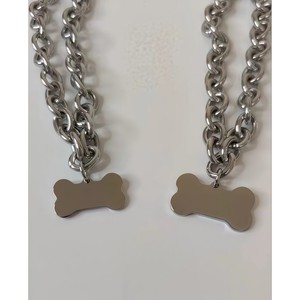 Collar de Acero Inoxidable Qin Shi con Colgante de Hueso de Perro, Cadena Pulida, Joyería de Moda - Product Image 3