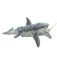 Figura de simulación de Tiburón Blanco Articulado Gris-Blanco, Impresa en 3D, de Cristal, Popular, Transfronteriza, Creativa, Moderna y de Tendencia