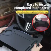 Table universelle pour voiture, support de volant, plateau pour manger, travailler, boire du café, support pour ordinateur portable, table de siège, accessoire de voiture