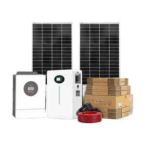 Système de stockage d'énergie domestique complet 6KW tout-en-un avec contrôleur MPPT et batteries LifePO4 - Panneaux solaires et onduleur photovoltaïque - Product Image 1