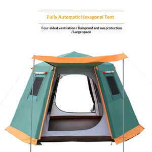 Modèle hexagonal entièrement automatique pouvant accueillir une tente de camping de style <span class=keywords><strong>yourte</strong></span> mongole pour le camping familial - Product Image 4