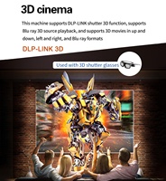 Téléviseur intelligent certifié Google-TV avec résolution native 1080P FHD, vidéoprojecteur de jeux vidéo, 700 ANSI lumens, 4K-Laser AI TOF, projecteur DLP portable Wifi