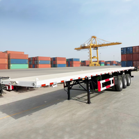 Semi-remorque porte-conteneurs latérale en acier avec pneus 12R22.5, camions semi-remorques 30 pieds, Rimorchio Contenitore 40 pieds, semi-remorque plateau