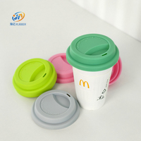 Couvercles de tasse à café en Silicone de qualité alimentaire professionnels couvercles de tasse anti-couvercle pour tasse en plastique en verre couvercles de tasse à café