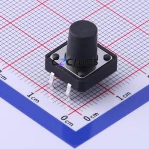 TS-1003-BR12016 Tactile Switch Through hole-4P,12x12mm Switch Single Pole Single Throw Round Button 1.6N Through Hole - Product Image 1