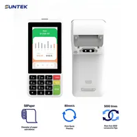 Impresora Térmica Portátil Android 13.0 con Bluetooth/Wi-Fi, Clip Trasero, SUNTEK, POS Móvil, Función de Escaneo de Códigos de Barras, 4800mAh