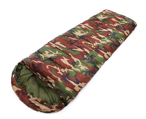 Camping Camouflage <strong>Sleeping</strong> <strong>Bag</strong> Outdoor Leisure Cotton Envelope Style <strong>Sleeping</strong> <strong>Bag</strong> With Hood Waterproof