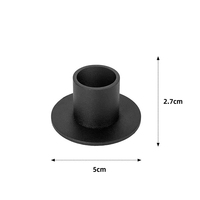 Lot de 4 petits bougeoirs en métal en fer noir bougeoir court bougeoir conique vente en gros