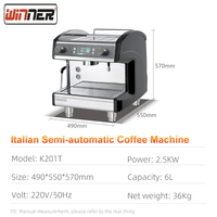 Machine à café 6L 1 groupe pour les entreprises