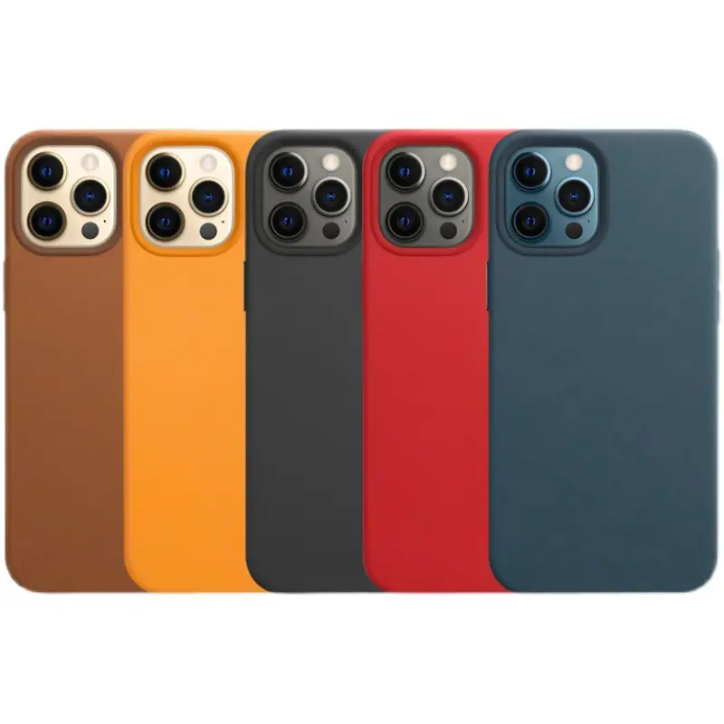 Factory Supply PU Leather Phone Case Waterproof Shockproof Thin Case Original Solid Color Mobile Case for iPhone 11/12/13