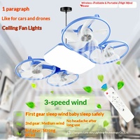 Nouvelle lampe de nuit pliable à LED haute puissance avec télécommande et ventilateur à vis